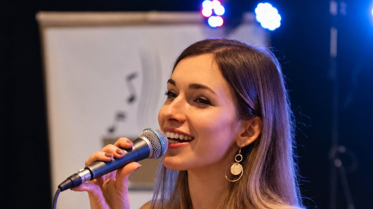 Iris, Sängerin von Iris' Coffeeshop, live bei einer Hochzeitsfeier